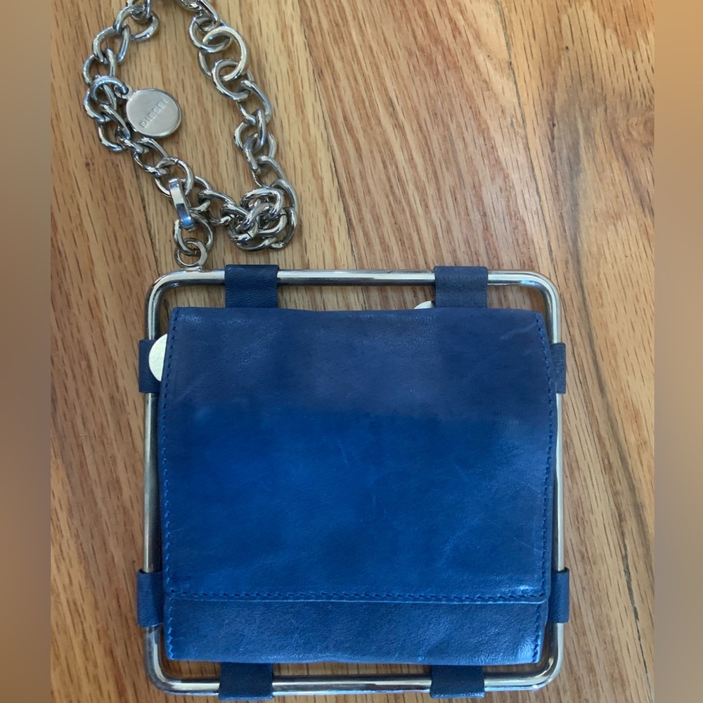Diesel leather clutch card holder